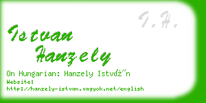 istvan hanzely business card